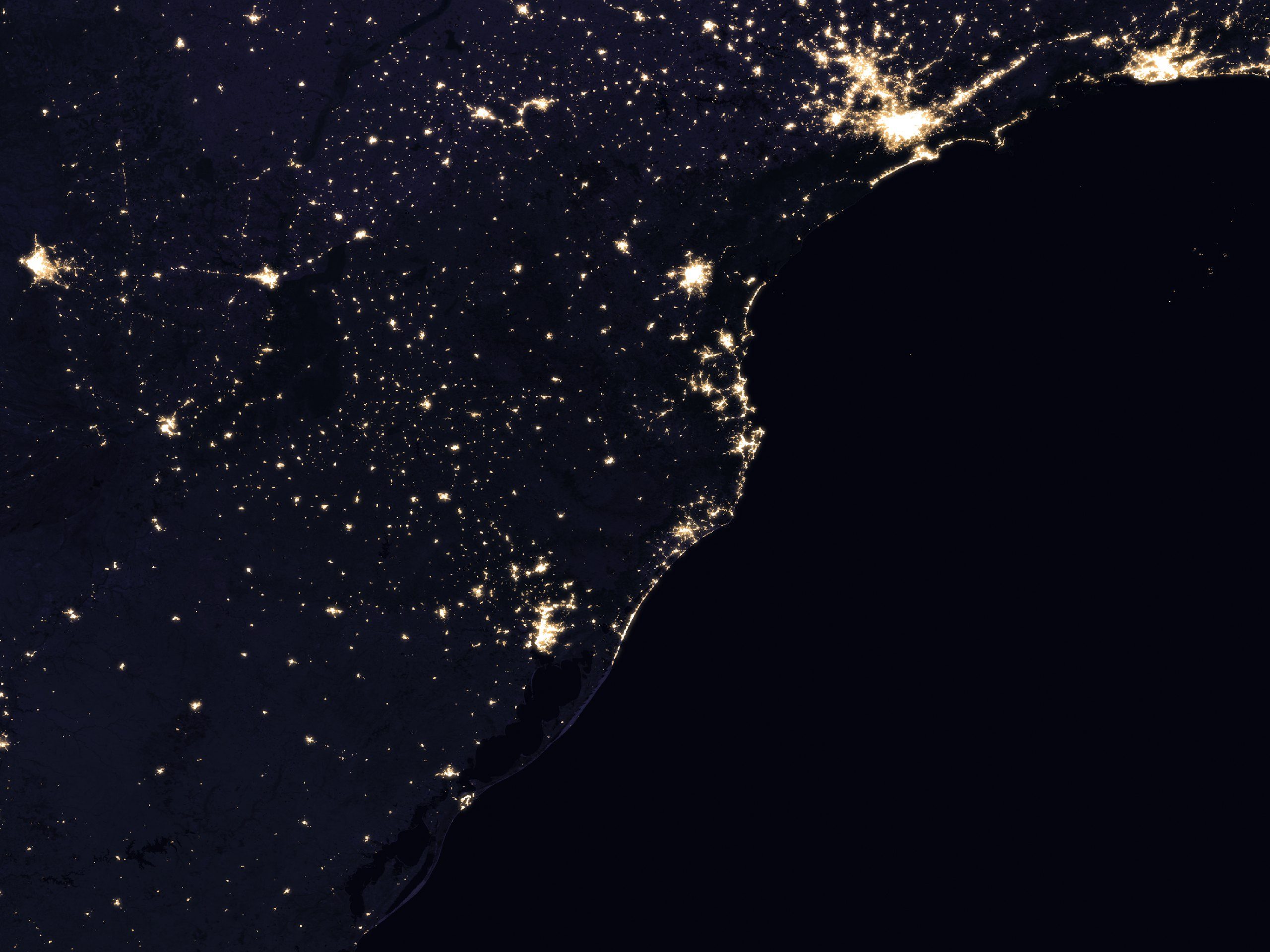 O território à noite — a camada de luz noturna usada na triagem de perdas